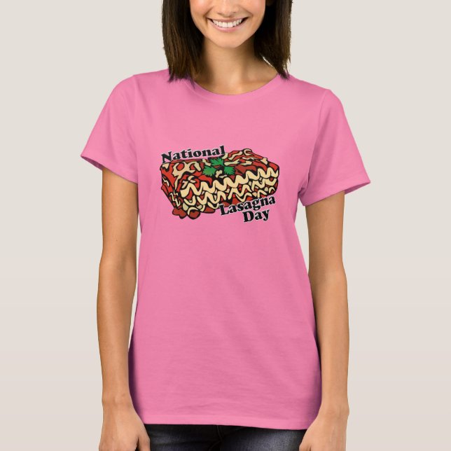National Lasagne Day T-Shirt (Front)