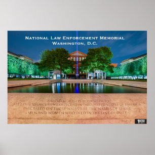National Law Enforcement Memorial - Thin Blue Line Poster