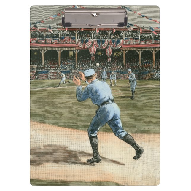 National League Baseball Game 1886 Clipboard (Front)