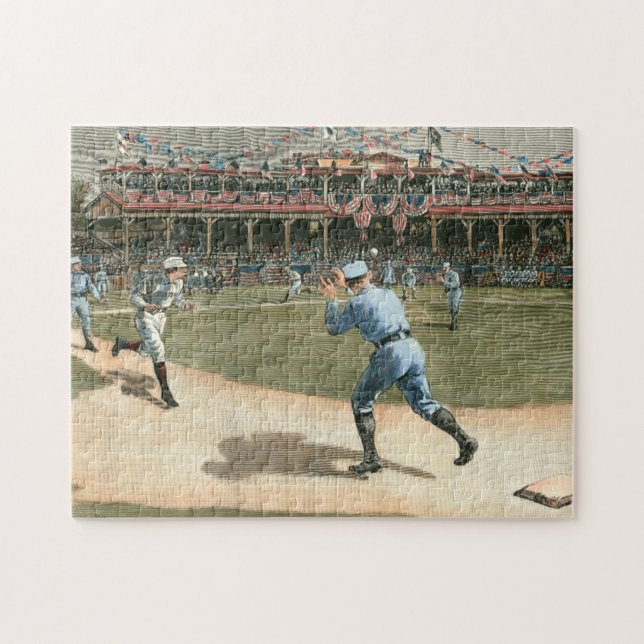 National League Baseball Game 1886 Jigsaw Puzzle (Horizontal)