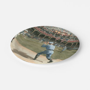 National League Baseball Game 1886 Paper Plate