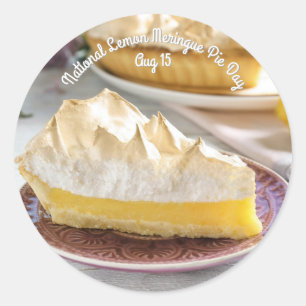 National Lemon Meringue Pie Day Classic Round Sticker