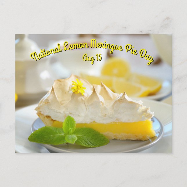 National Lemon Meringue Pie Day Postcard (Front)