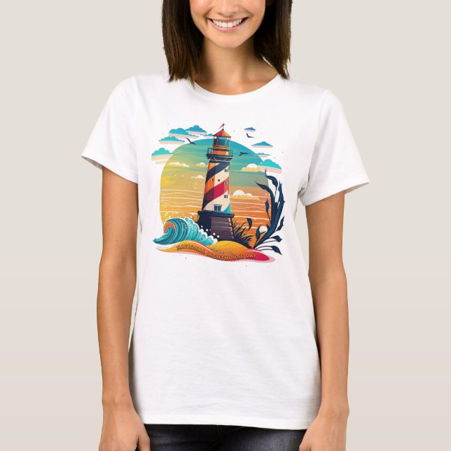 National Lighthouse Day T-Shirt (Front)