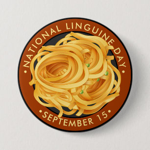National Linguine Day 7.5 Cm Round Badge