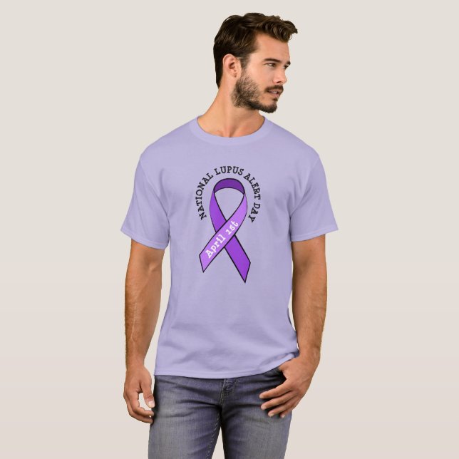 National Lupus Alert Day Awareness Ribbon Shirt (Front Full)
