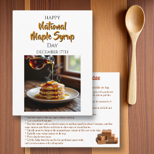 National Maple Syrup Day - December 17th Postcard