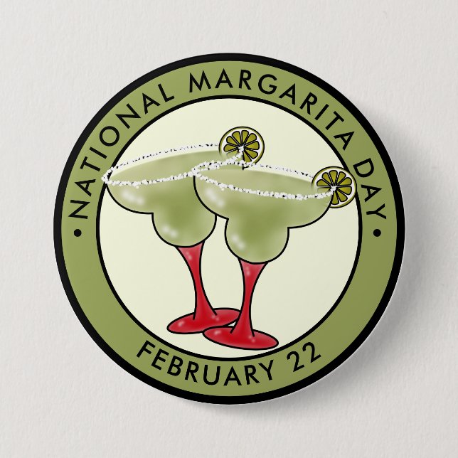 National Margarita Day 7.5 Cm Round Badge (Front)