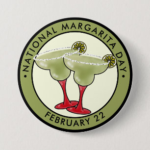 National Margarita Day 7.5 Cm Round Badge