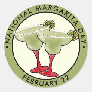 National Margarita Day Classic Round Sticker