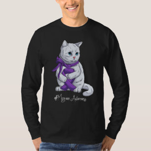 National Migraine Awareness Month Purple Ribbon Cu T-Shirt