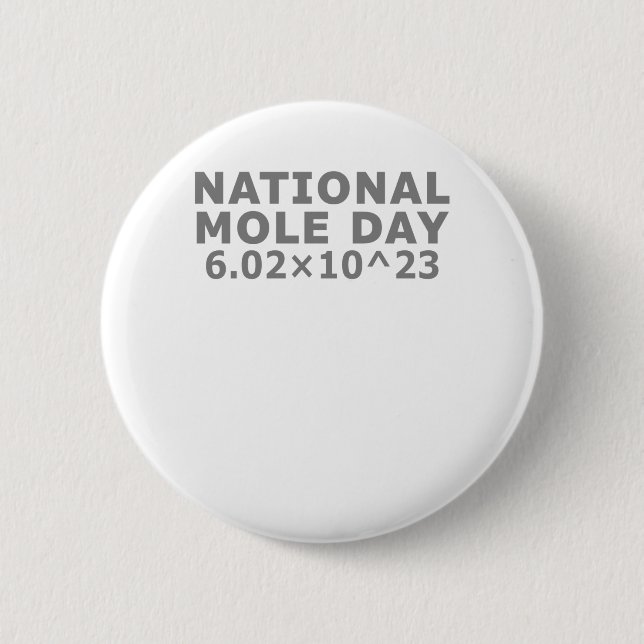 National Mole Day 6 Cm Round Badge (Front)