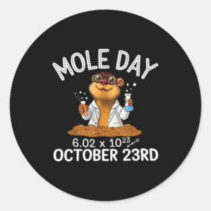 National Mole Day Animal Mammal Mole Whisperer  Classic Round Sticker
