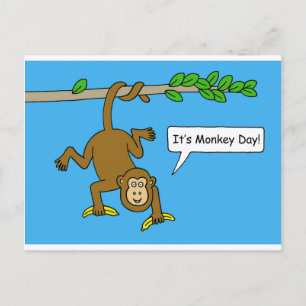 National Monkey Day December 14th Postcard