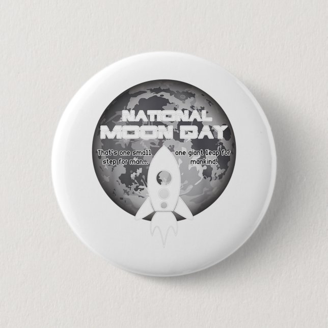 National Moon Day Classic  6 Cm Round Badge (Front)