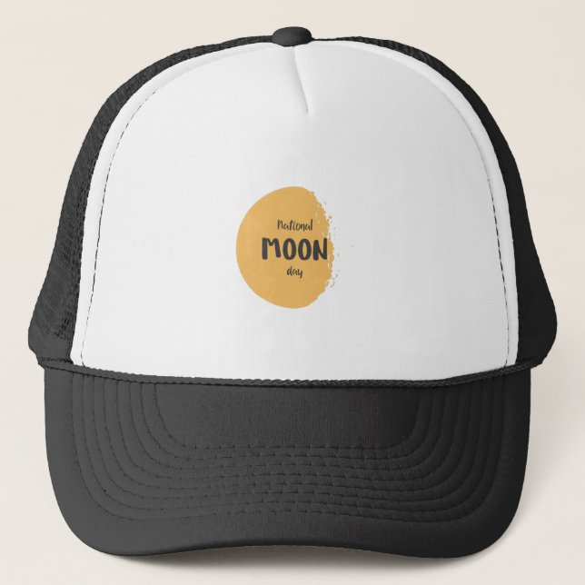 National Moon Day Trucker Hat (Front)