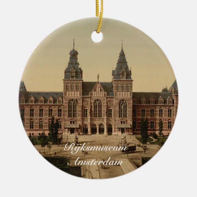 National Museum, Amsterdam, Netherlands Ceramic Tree Decoration (Front)