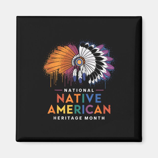 National Native American Heritage Month Heart Magnet (Front)