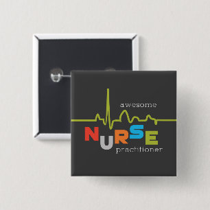 National Nurse Practitioner Week Awesome 15 Cm Square Badge