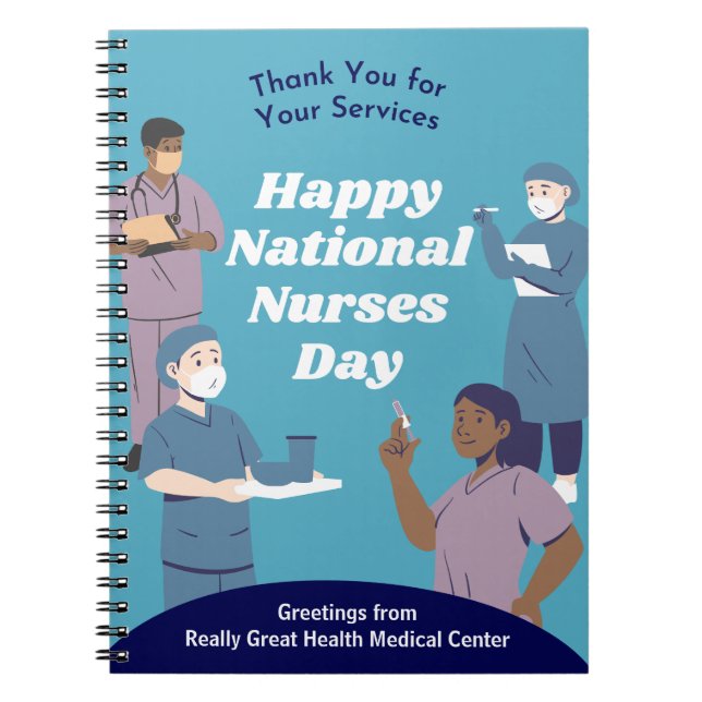 National Nurses Day Customisable Notebook (Front)