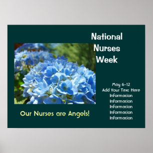 National Nurses Week poster Celebrations Add Text
