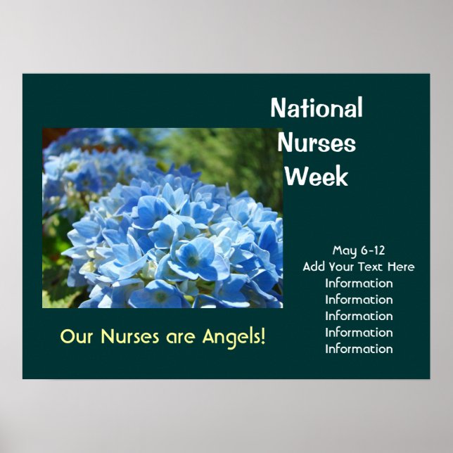 National Nurses Week poster Celebrations Add Text (Front)