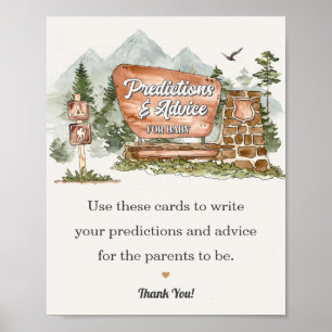 national park advice for baby shower sign