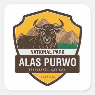 National Park Alas Purwo Indonesia Square Sticker