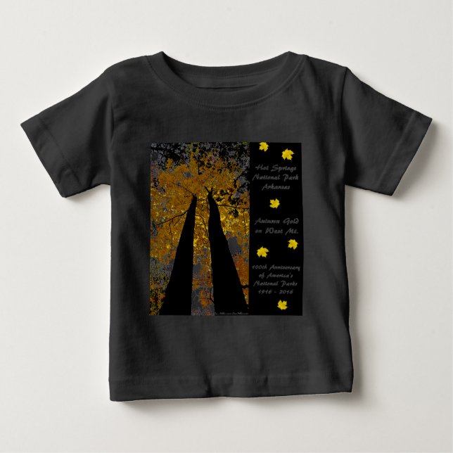 National Park Centennial Hot Springs Autumn Gold Baby T-Shirt (Front)