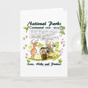 National Park Centennial Photographer Cartoon Card