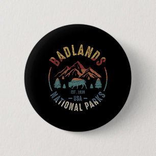 National Park Dlands South Dakota The Mount Rushmo 6 Cm Round Badge