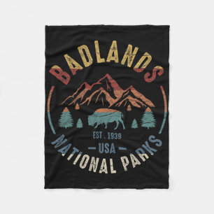 National Park Dlands South Dakota The Mount Rushmo Fleece Blanket