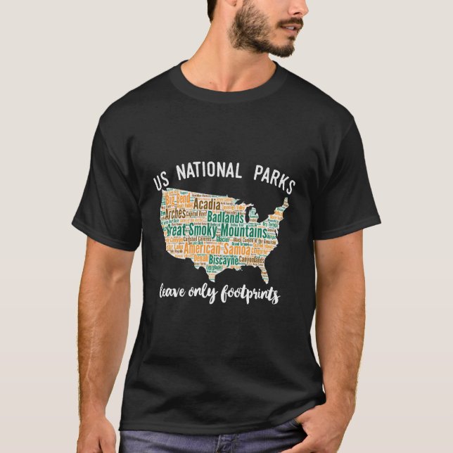 National Park Map T-Shirt (Front)