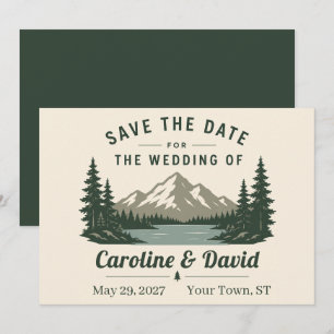 National Park Mountains Wedding Save the Date Invitation