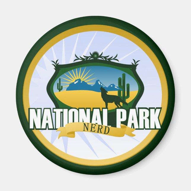 National Park Nerd - Desert Magnet (Front)