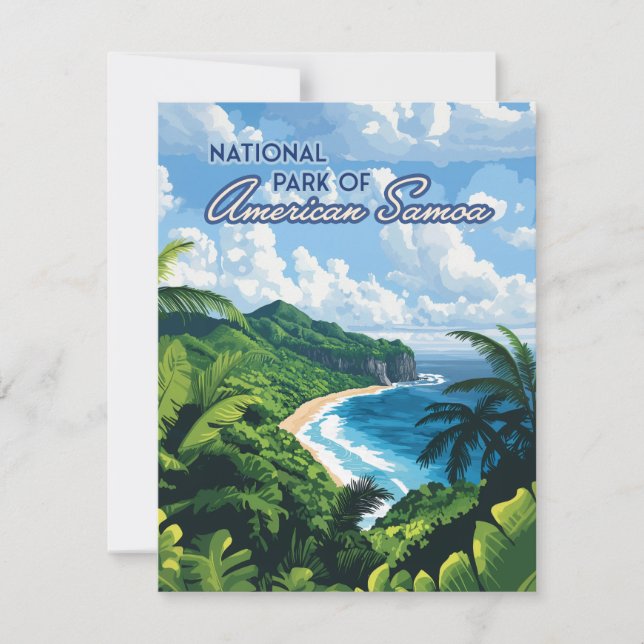 National Park of American Samoa Beach Forest Card (Front)