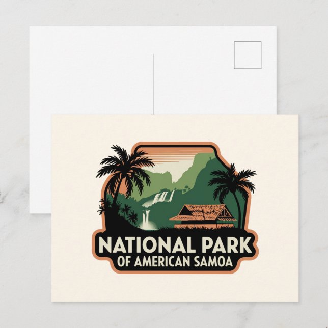 National Park of American Samoa Emblem Postcard (Front/Back)