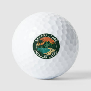National Park of American Samoa Round Emblem Golf Balls