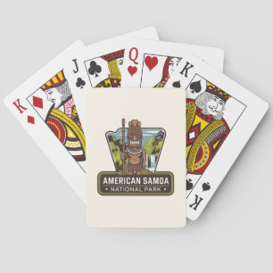 National Park of American Samoa Travel Badge Playing Cards