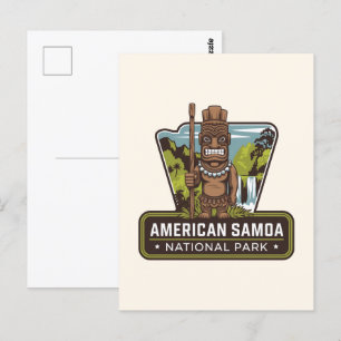 National Park of American Samoa Travel Badge Postcard