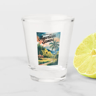 National Park of American Samoa - Watercolor Art - Shot Glass