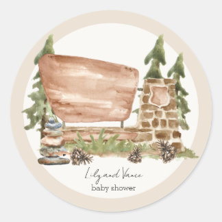 National Park Stickers Round label 