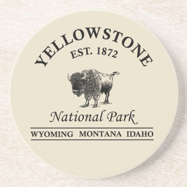 National Park Yellowstone  Coaster (Front)