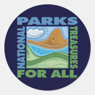 National Parks Classic Round Sticker