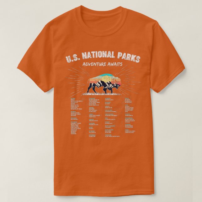 National Parks  Hiking Gift Ideas  Camping Gift  T-Shirt (Design Front)