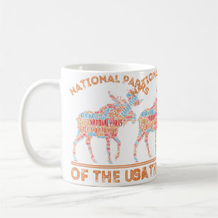 National Parks Moose Hiking Travel Camping Outdoor Coffee Mug