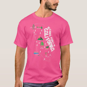 National Parks Of California Map T-Shirt