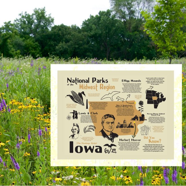 National Parks of Iowa Map Postcard (Creator Uploaded)