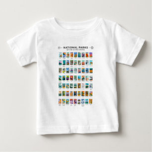 National Parks of The United States List Vintage Baby T-Shirt