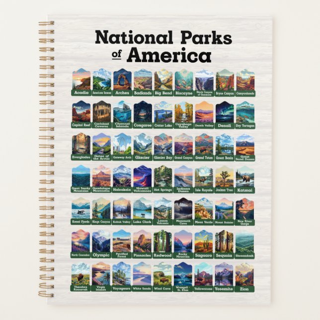 National Parks of the United States of America USA Planner (Front)